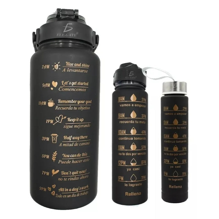 Motivational Glass Bottle For  Gym,Buy 1 get 2 Pieces free