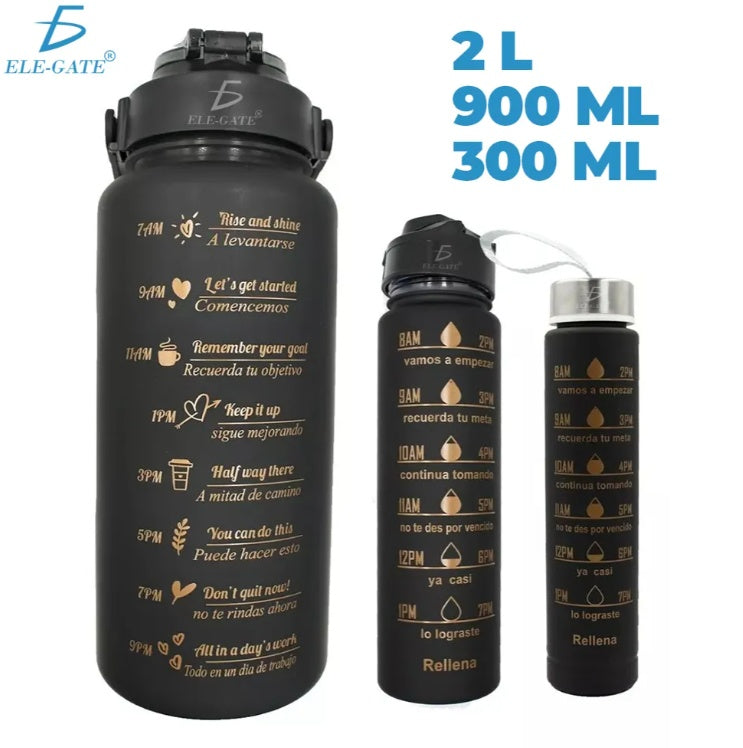 Motivational Glass Bottle For  Gym,Buy 1 get 2 Pieces free